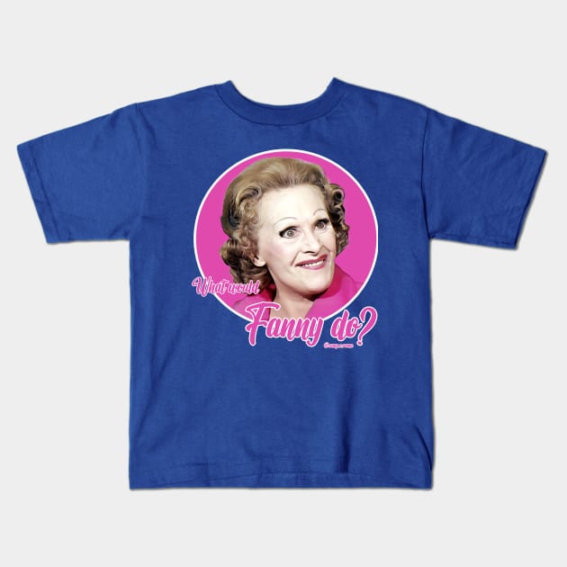 Fanny Cradock Kids T-Shirt by Camp.o.rama